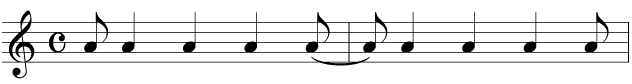 シンコペーションの連続